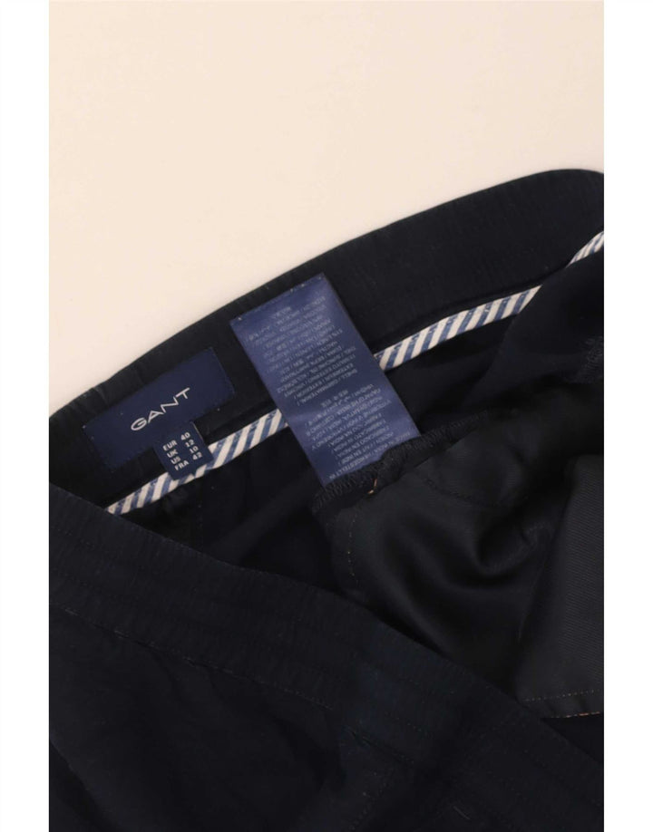 Shorts chino feminino Gant UK 12 médio W34 linho azul marinho