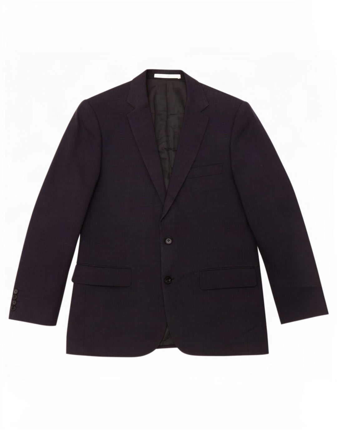 Jaqueta blazer masculina de 2 botões Marks & Spencer Reino Unido 40 lã azul marinho médio