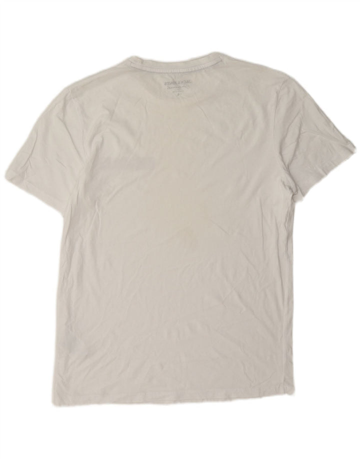 Camiseta masculina Jack & Jones grande algodão branco