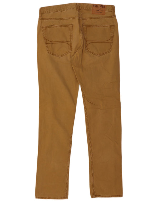 Calça masculina slim casual Hollister W32 L32 algodão bege