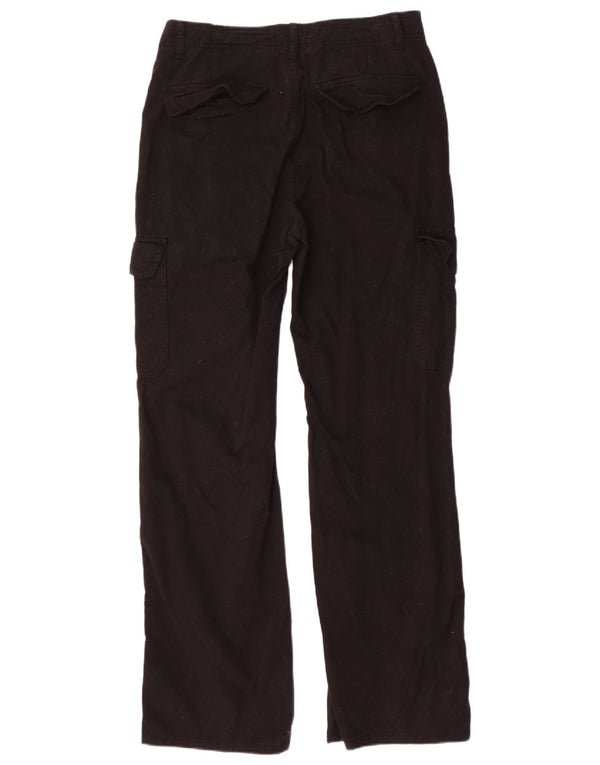 Calça cargo reta feminina Zara EU 40 médio W30 L31 algodão preto