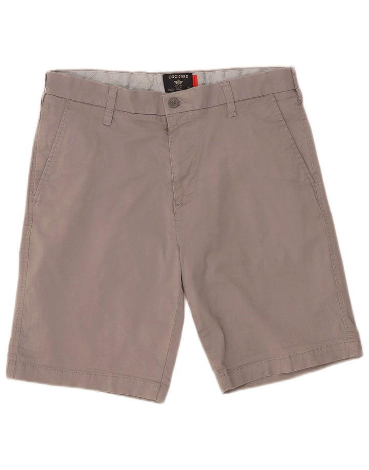 DOCKERS Mens Chino Shorts W32 Algodão Cinza Médio