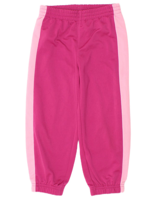 Calça de treino feminina Puma feminina joggers 2-3 anos rosa colorblock