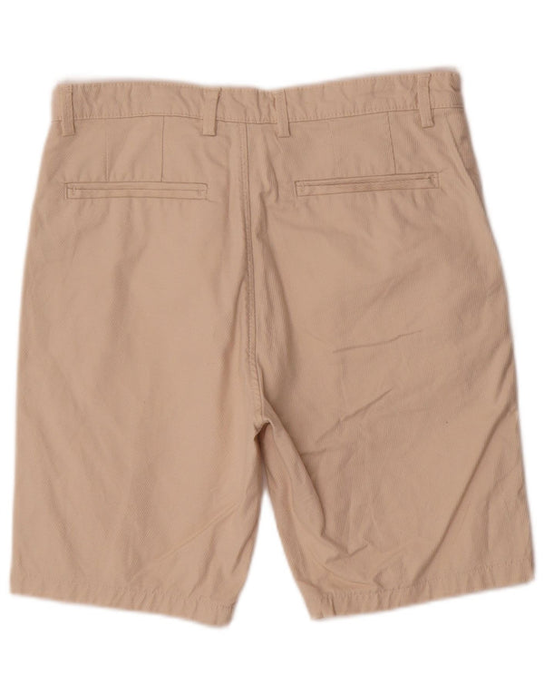 Shorts Chino Masculino Vintage EU 38 Pequeno W30 Algodão Riscas Bege
