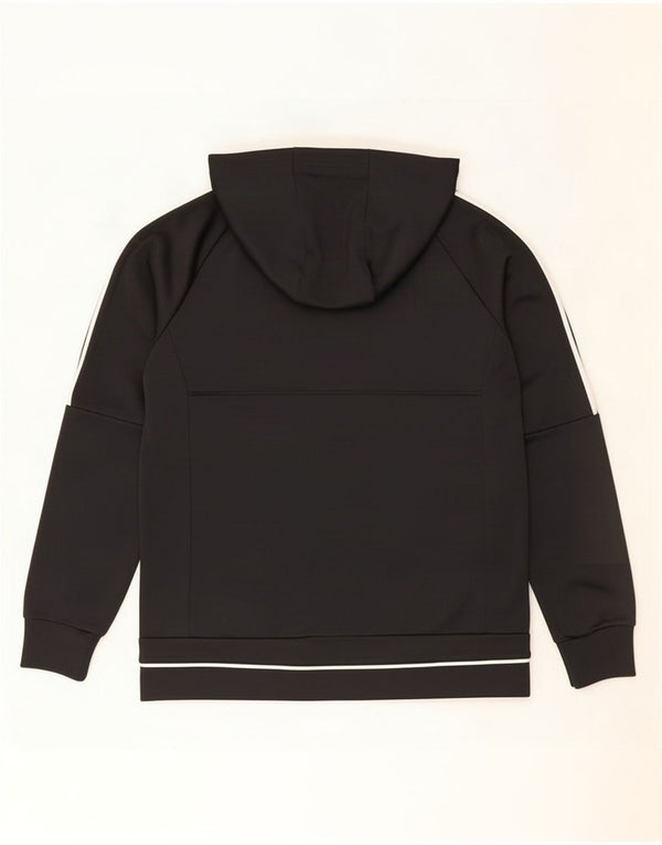 Adidas Boys Juventus Zip Hoodie Sweater 13-14 Years Black Polyester