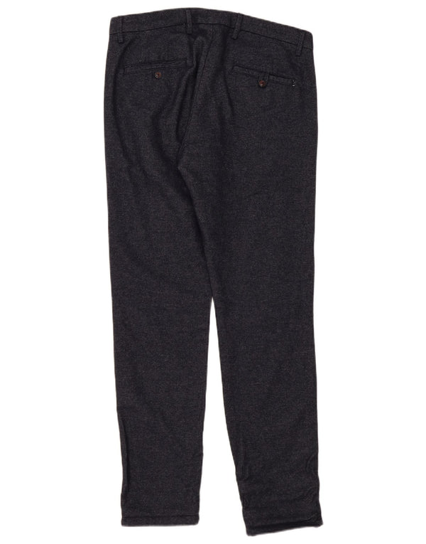 Calça Chino Masculina John Barritt IT 50 Grande W36 L32 Azul Marinho Salpicado