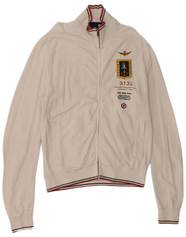 Aeronautica Militare Mens Graphic Tracksuit Top Jacket Large Maroon Cotton