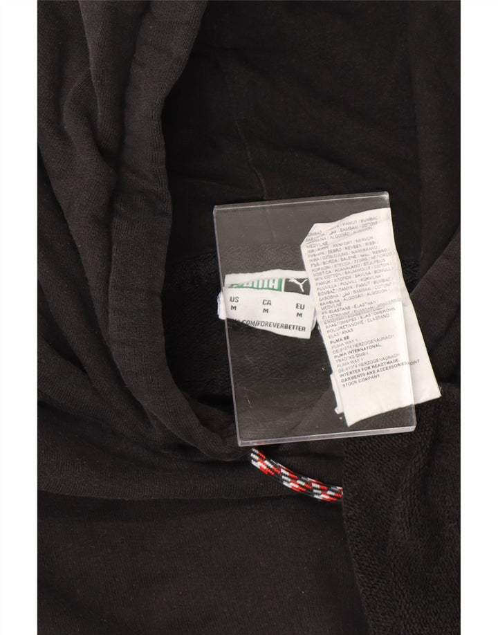 PUMA Mens Hoodie Jumper Médio Preto Colorblock Algodão