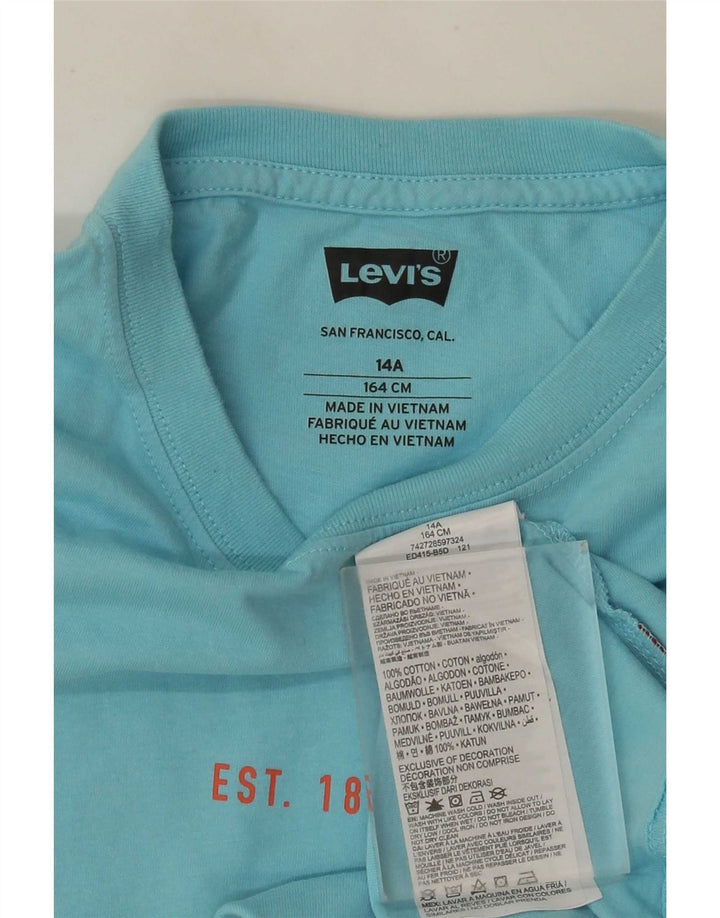 Camiseta Levi's Boys Graphic 13-14 Anos Azul Algodão