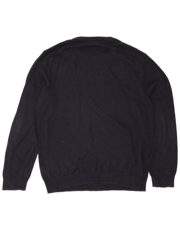 Crew Clothing Suéter masculino com gola redonda XL algodão azul marinho