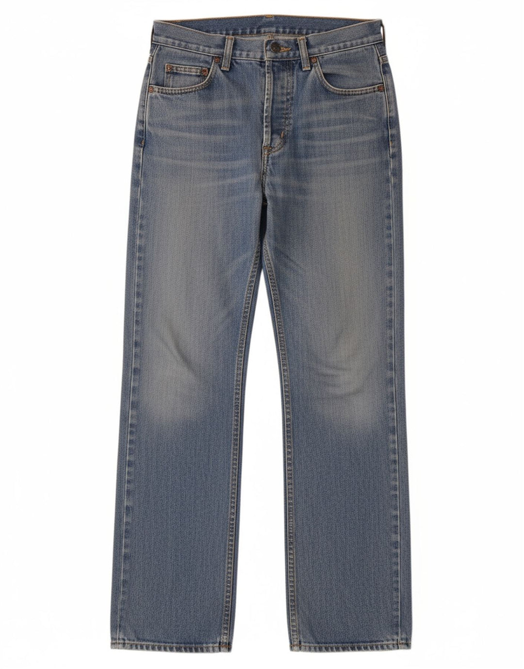 LEE Mens Seattle Straight Jeans W30 L34 Azul Algodão