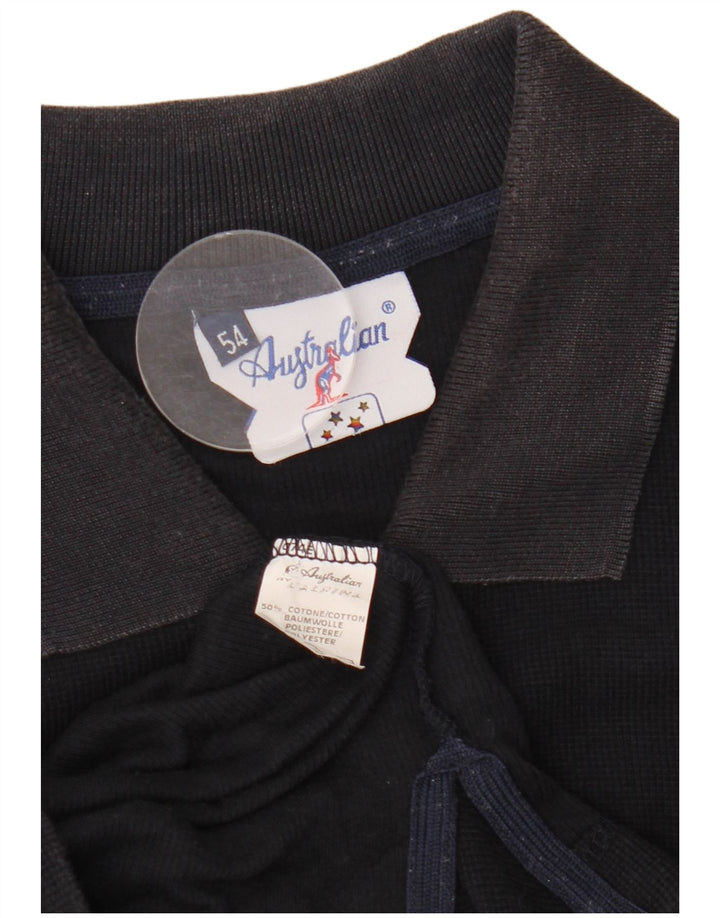 Camisa masculina de manga curta AUSTRALIAN L'ALPINA IT 54 XL azul marinho algodão