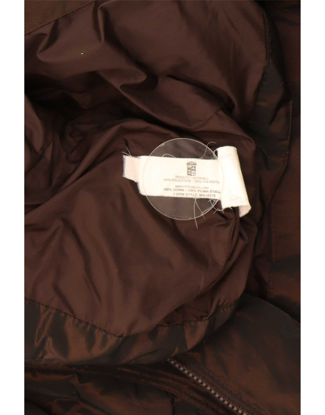 Casaco acolchoado feminino Marina Militare UK 20 2XL poliéster marrom