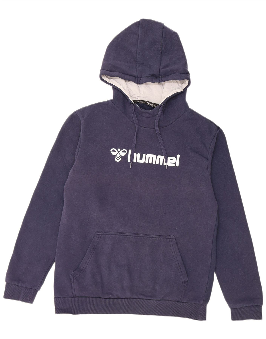 Hummel moletom masculino com capuz gráfico médio algodão azul marinho