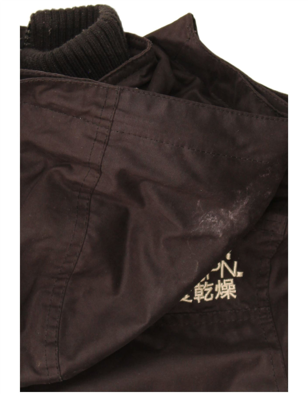 Jaqueta Parka Superdry Feminina Windparka com Capuz UK 14 Poliéster Preto Médio