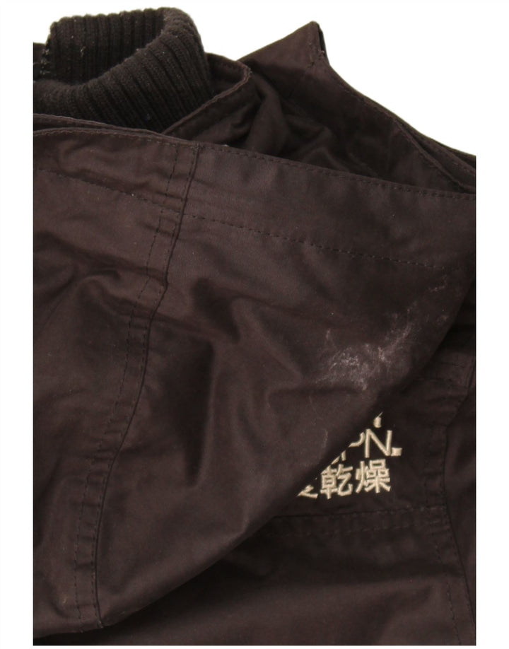 Jaqueta Parka Superdry Feminina Windparka com Capuz UK 14 Poliéster Preto Médio