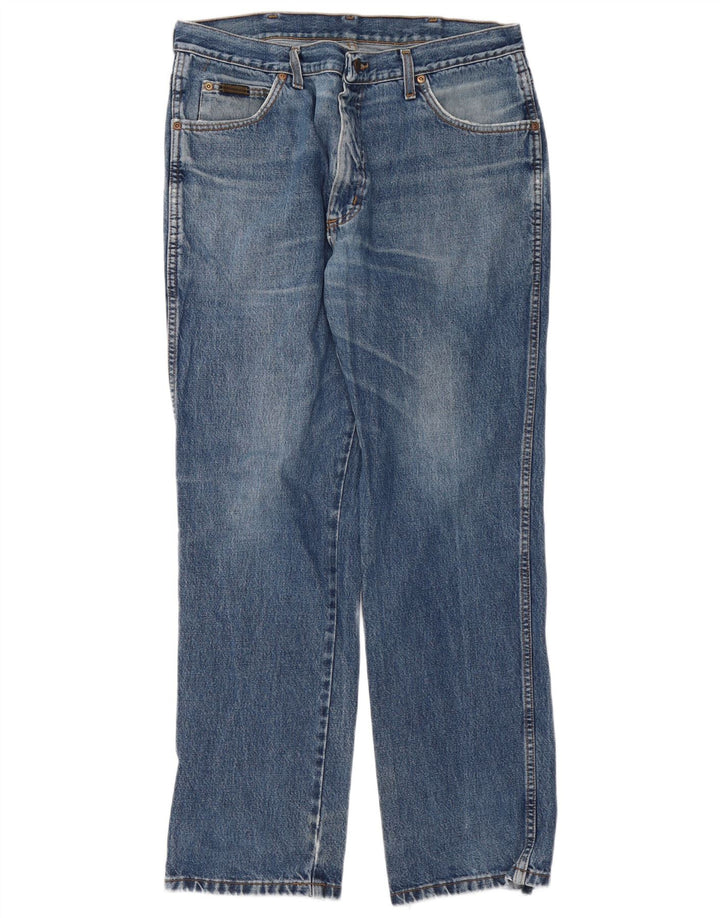 Wrangler Masculino Texas Straight Jeans W36 L32 Azul Algodão