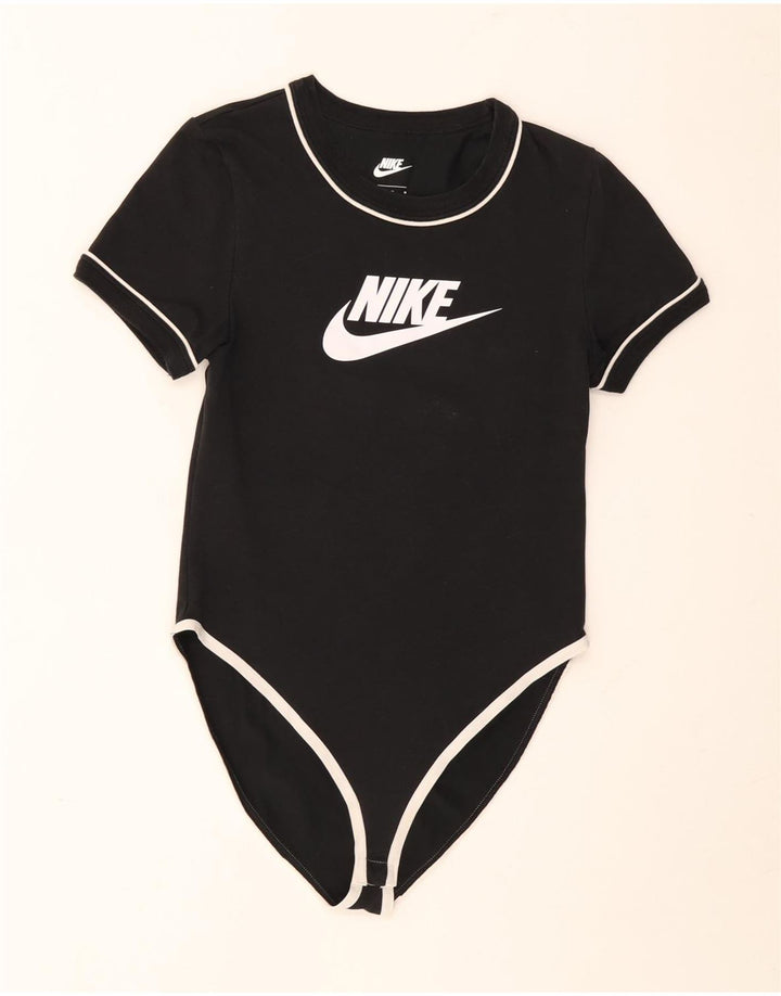 Body gráfico feminino Nike UK 12 médio algodão preto