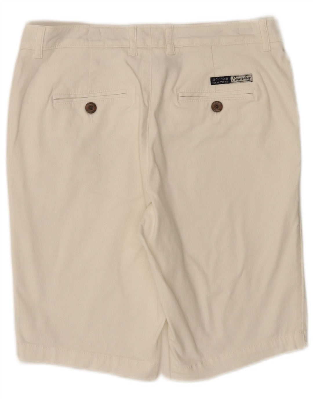 Shorts Chino Regular Feminino Superdry UK 10 Pequeno W30 Branco