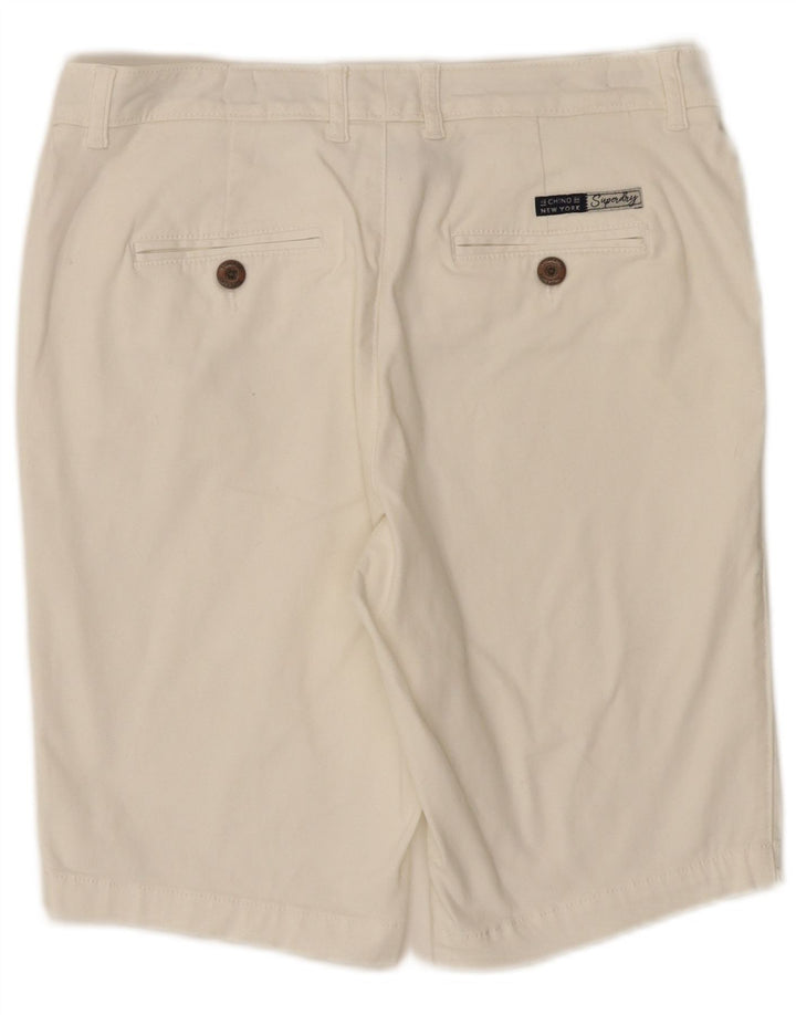 Shorts Chino Regular Feminino Superdry UK 10 Pequeno W30 Branco