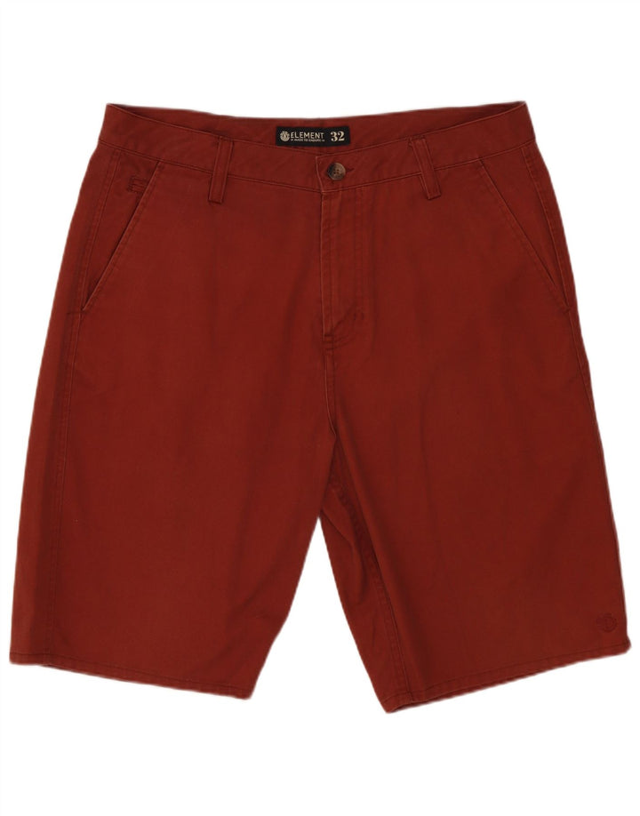 Element Mens Chino Shorts W32 Poliéster Marrom Médio