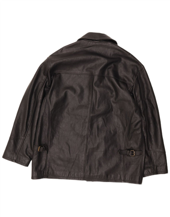 Jaqueta de couro masculina vintage IT 52 XL couro preto