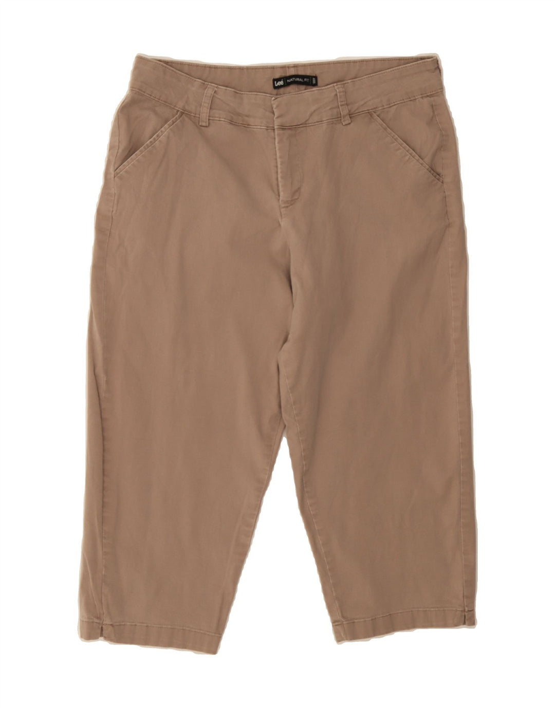 LEE Womens Natural Fit Straight Capri Trousers W32 L20 Beige Vintage Lee and Second-Hand Lee from Messina Hembry 