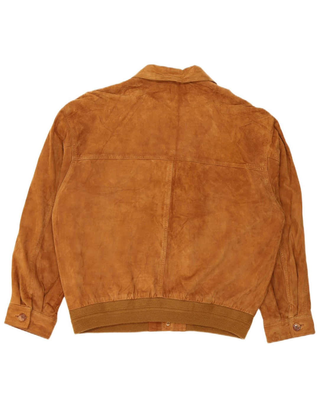 Jaqueta bomber masculina vintage de camurça IT 54 2XL couro marrom
