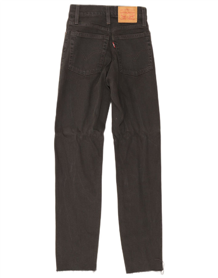 Jeans femininos Levi's Slim W24 L27 algodão preto