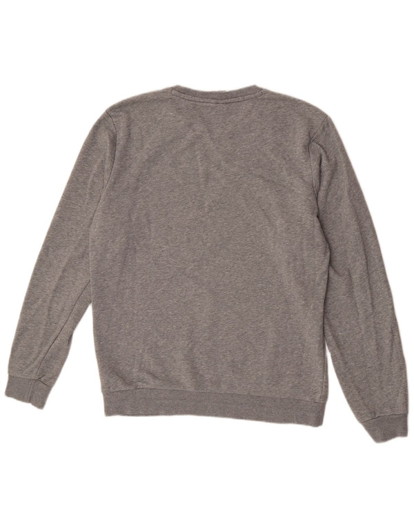 Puma Mens Graphic Moletom Jumper Grande Algodão Cinza
