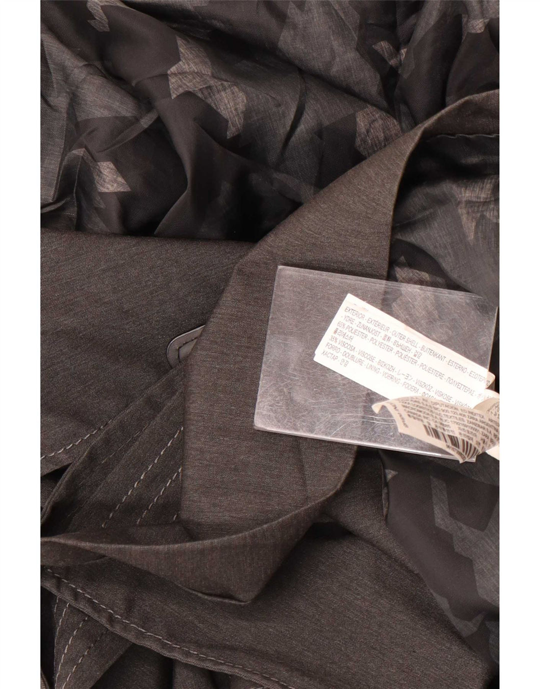 Casaco impermeável masculino vintage UK 36 poliéster cinza pequeno