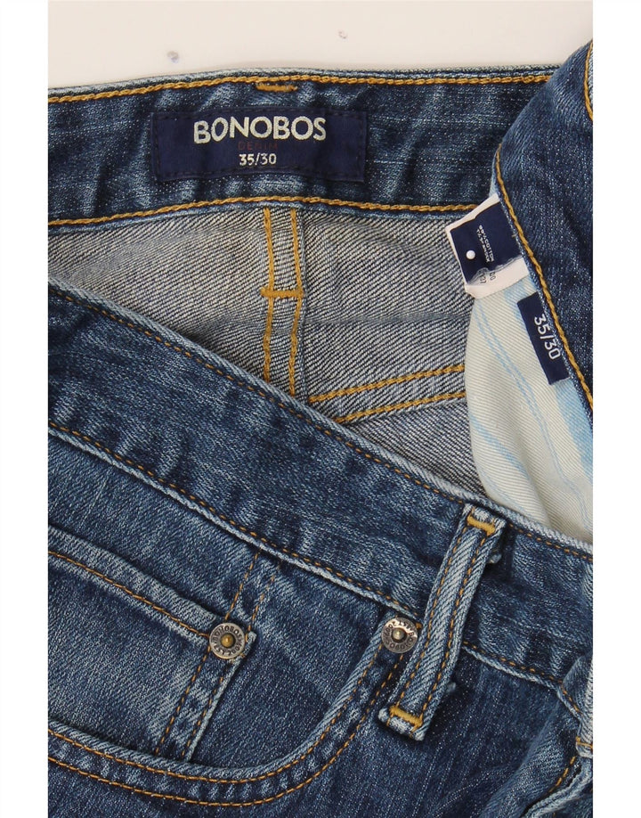 BONOBOS Mens Bootcut Jeans W35 L30 Blue Cotton Vintage BONOBOS and Second-Hand BONOBOS from Messina Hembry 