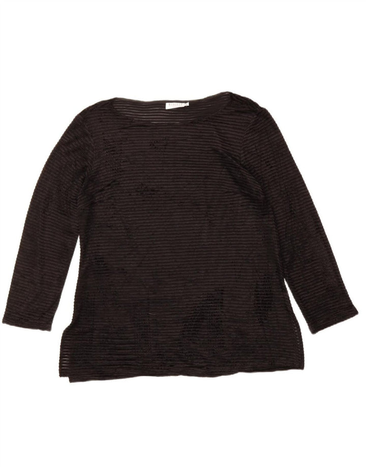 MARELLA Top feminino manga comprida IT 46 grande preto