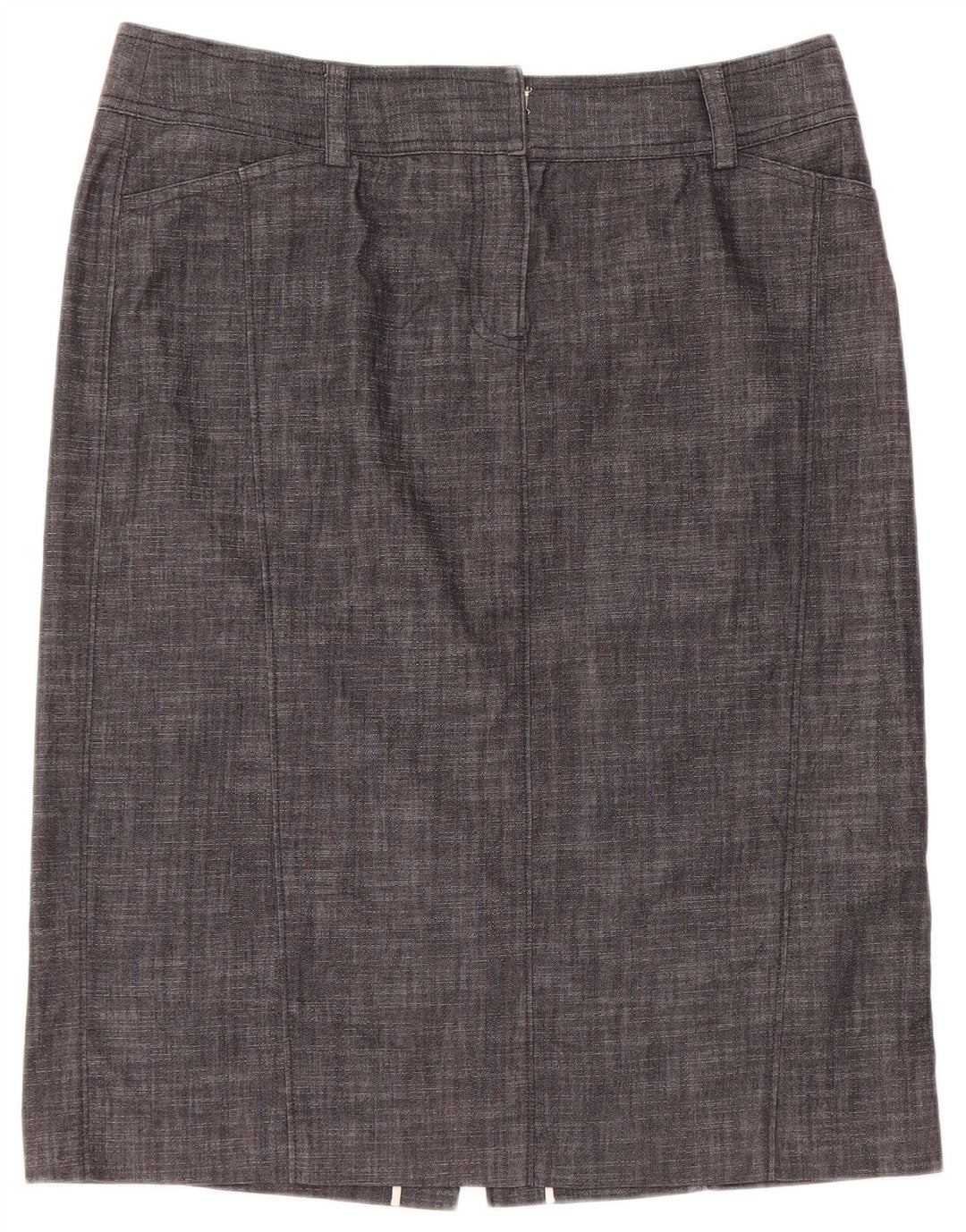 J. CREW Saia reta feminina EUA 12 grande W32 algodão cinza