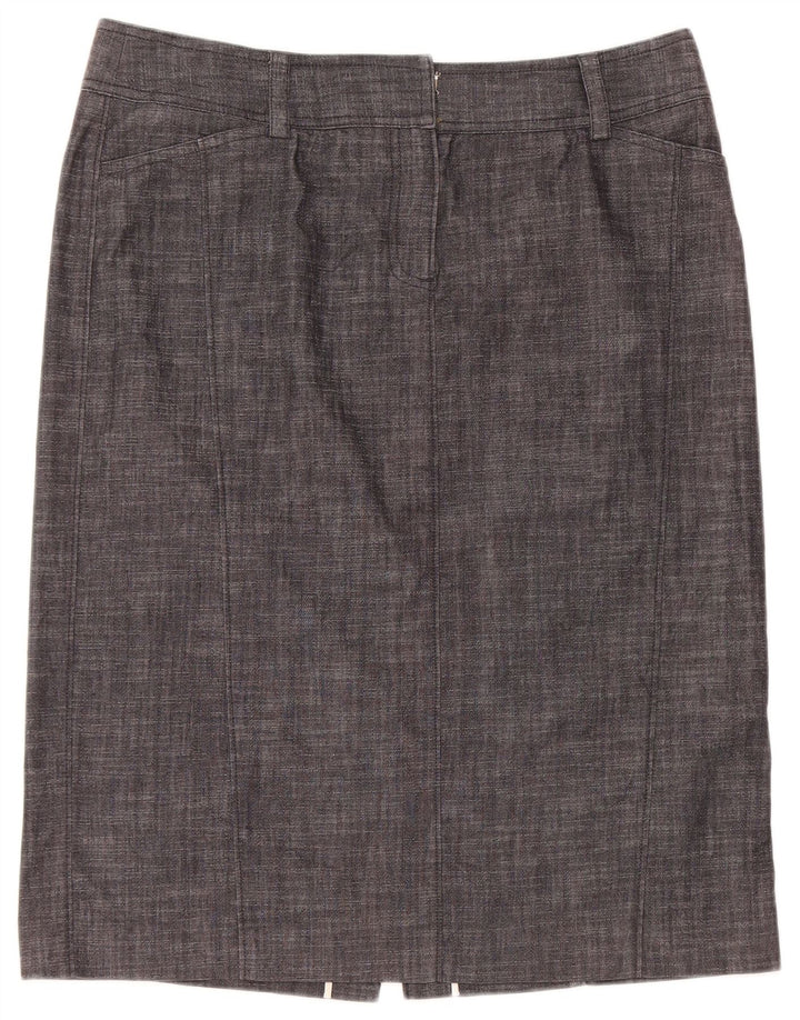 J. CREW Saia reta feminina EUA 12 grande W32 algodão cinza