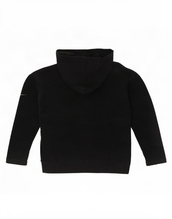 Jumper de lã grande com capuz Nike feminino UK 10 pequeno poliéster preto