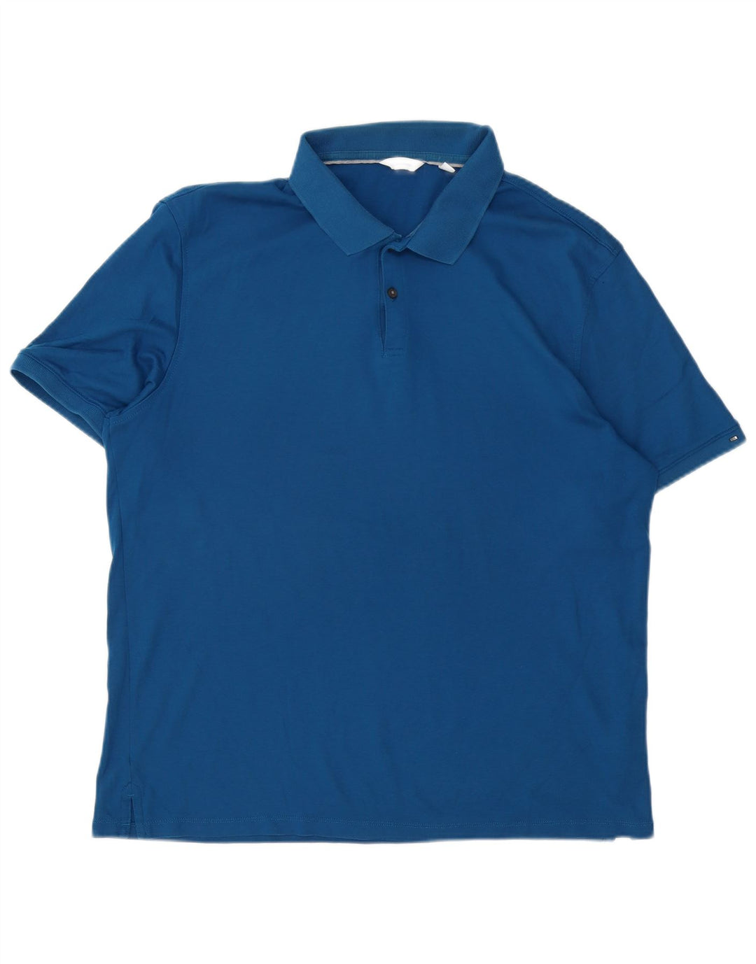 Camisa polo masculina Calvin Klein grande algodão azul