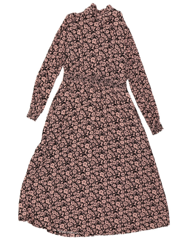Vestido maxi feminino de manga comprida Boden UK 18 XL rosa floral
