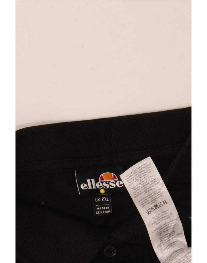 Camisa polo masculina Ellesse 2XL algodão preto