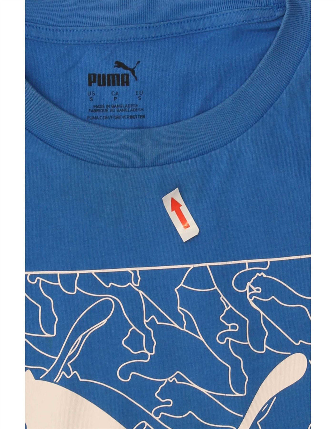 Puma Camiseta Masculina Graphic Top Pequeno Azul