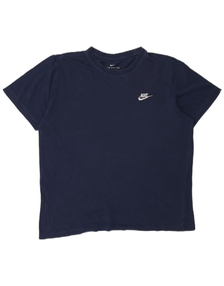 Camiseta masculina Nike grande algodão azul marinho