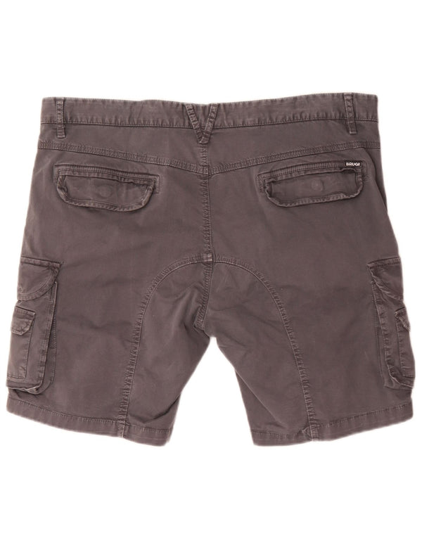 Brugi Mens Cargo Shorts IT 56 3XL W50 Algodão Cinza