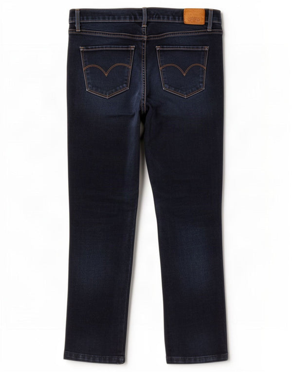 Calça Jeans Feminina Levi's Slim Cropped W31 L26 Azul Marinho Algodão