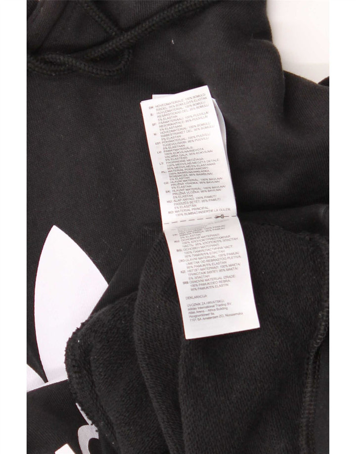 Adidas masculino gráfico moletom com capuz médio algodão preto