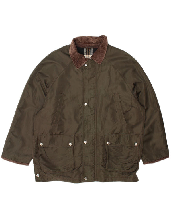 Jaqueta utilitária masculina Vittorio Forti UK 42 XL Khaki Colourblock