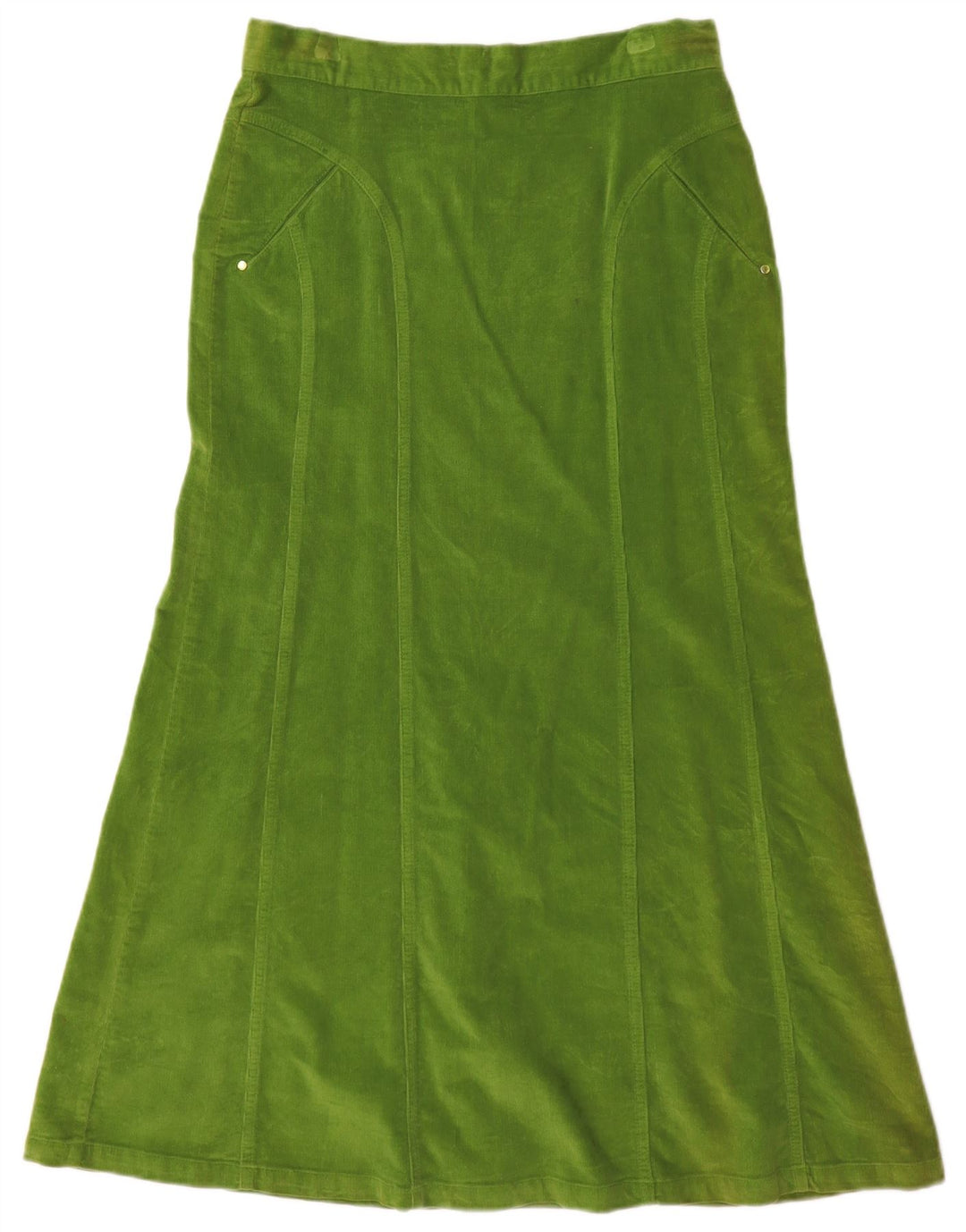 Saia maxi veludo feminina Ocean Star IT 42 médio W28 algodão verde