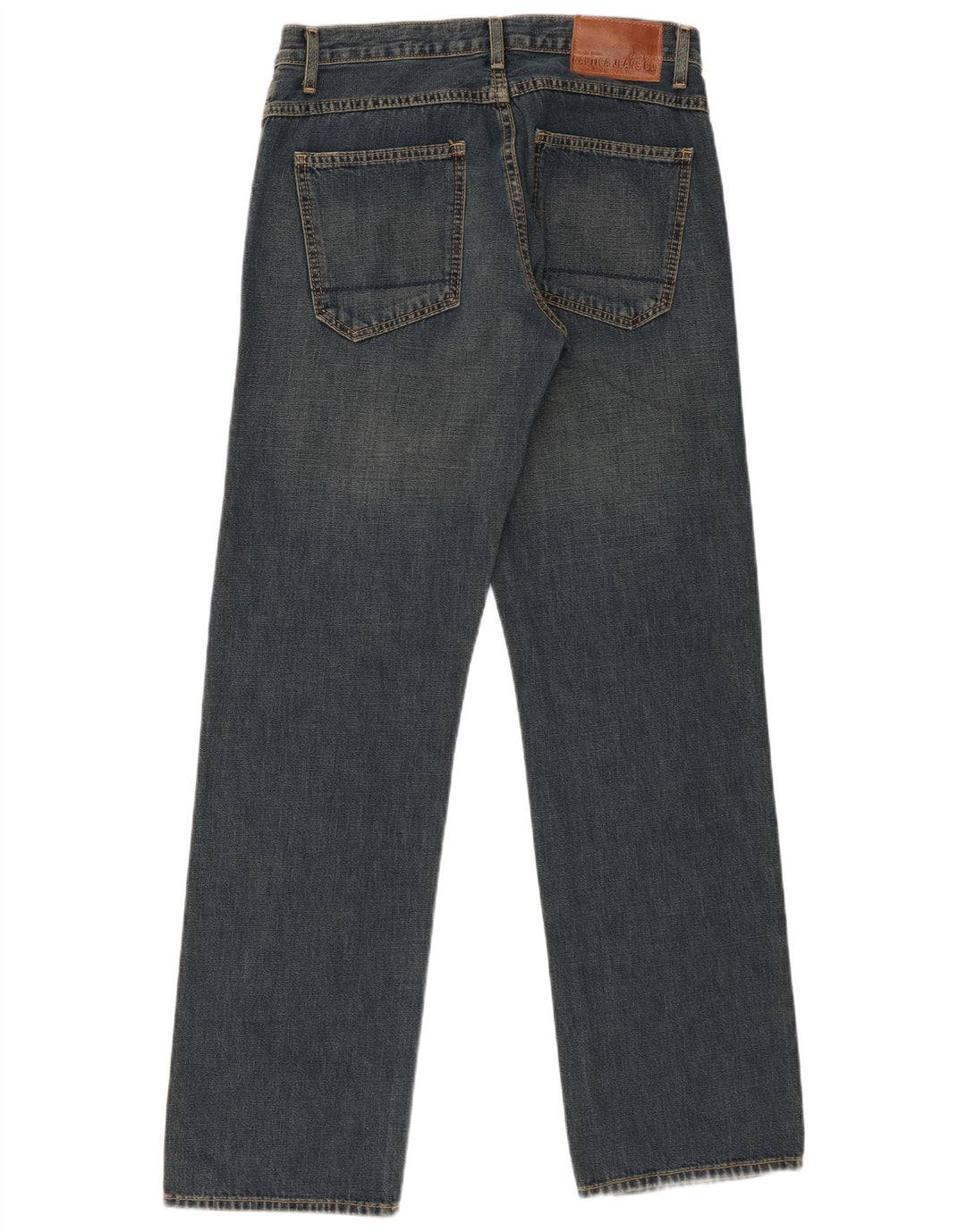 Nautica Mens Straight Jeans W30 L32 Azul Algodão