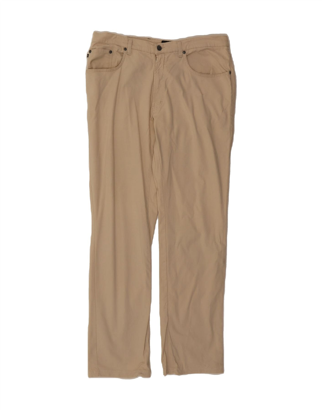 TRUSSARDI Mens Straight Casual Trousers W40 L31 Beige Cotton Vintage Trussardi and Second-Hand Trussardi from Messina Hembry 