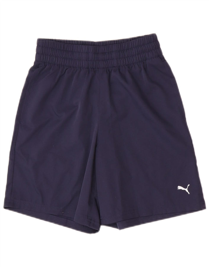 Shorts esportivos Puma meninos 5-6 anos XS azul marinho poliéster