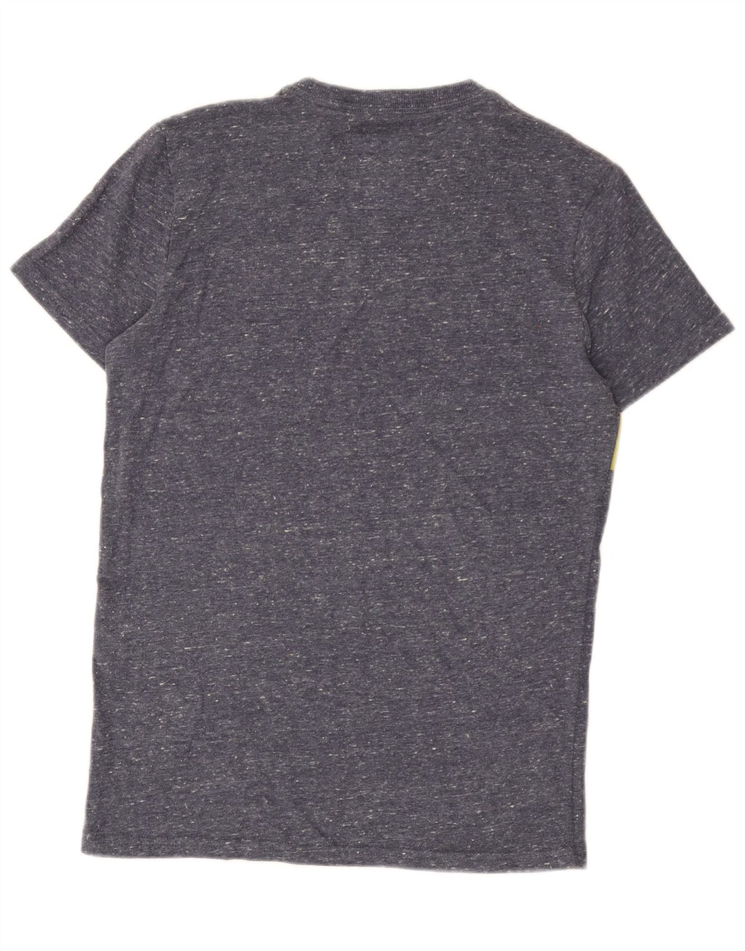 Camiseta masculina Superdry com estampa gráfica pequena de algodão manchado azul